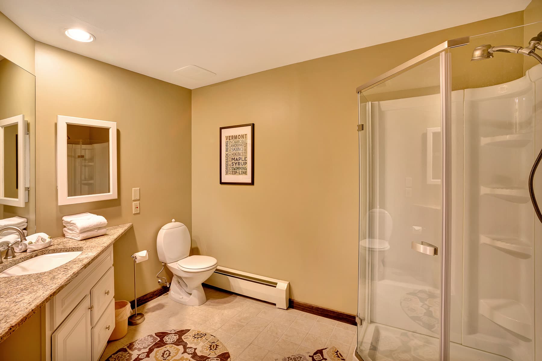 Beautiful bathroom with stand up shower