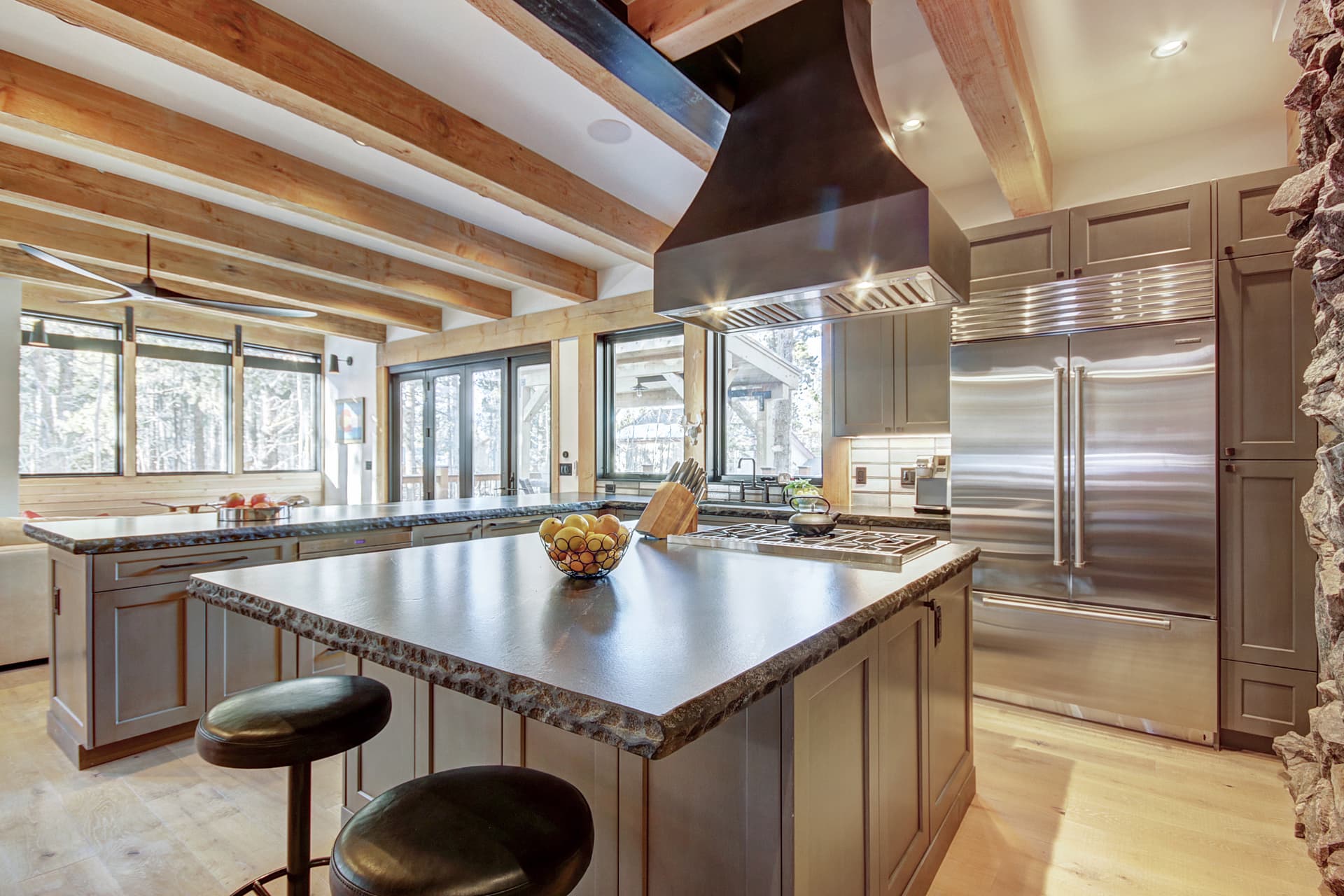 View from kitchen into spacious main level area - Arrow Darrow Breckenridge Vacation Rental