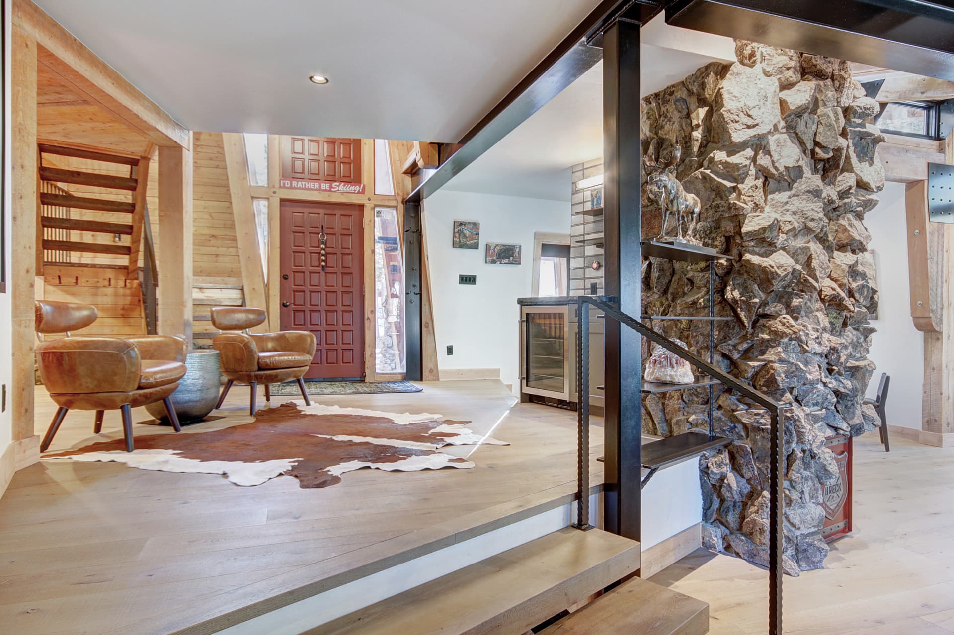 Additional view of entryway and seating area/wet bar - Arrow Darrow Breckenridge Vacation Rental