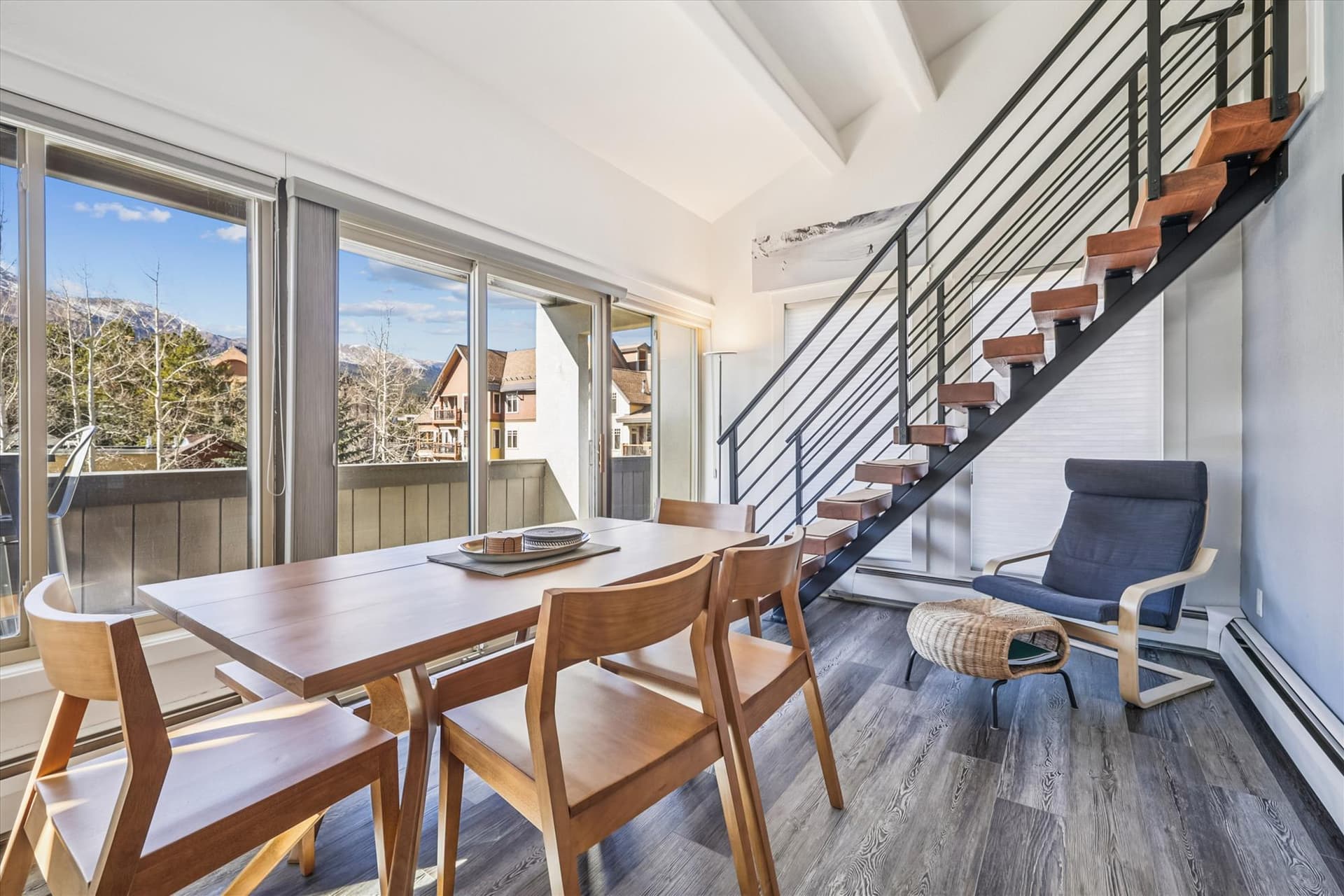 Dining Area/Stairs to Loft - Lift Condo 301A - Breckenridge Vacation Rental