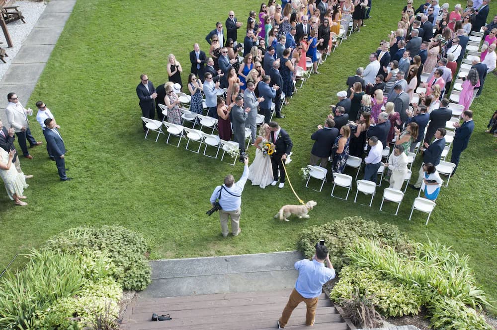 Outdoor wedding area