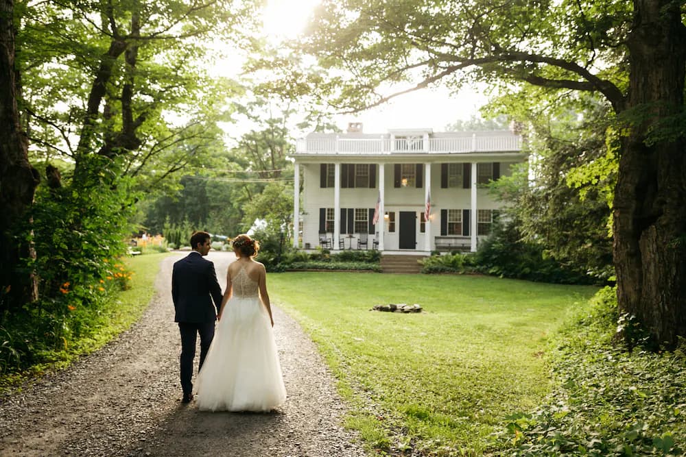 Outdoor wedding area