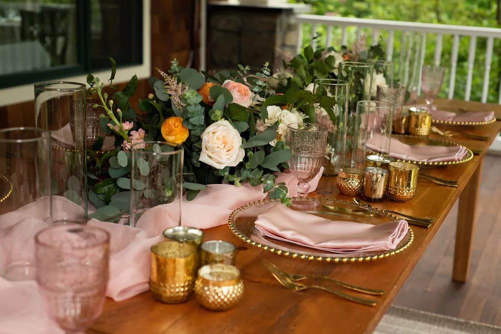 Outdoor wedding area